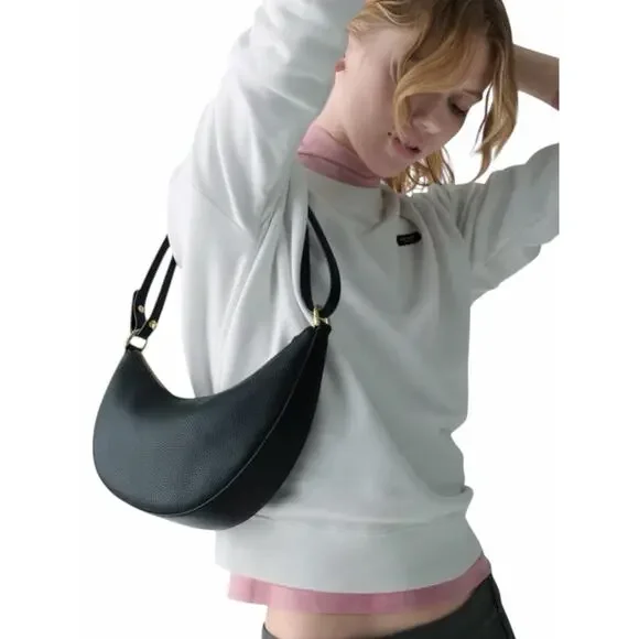 Kate Spade Duo Small Pebbled Leather Crossbody Bag Black Gold - Picture 6 of 16